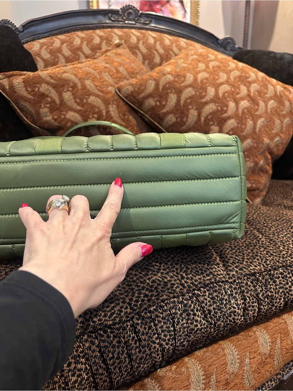 NWT Kate Spade Camden Tote in Kelp Forest Green Gorgeous Quilted Bag - Picture 16 of 16